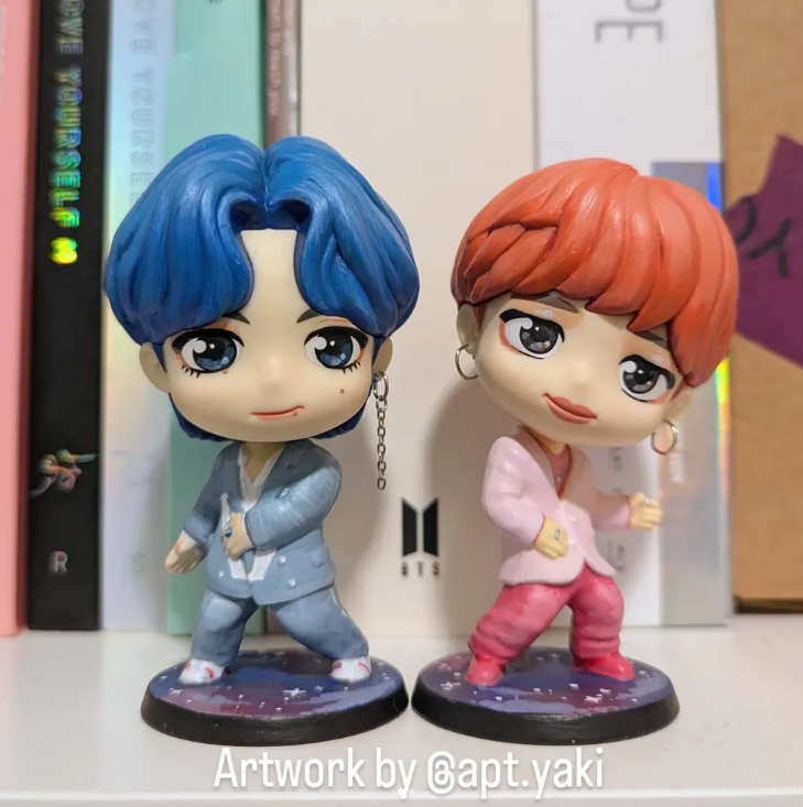 Hand-painted BTS figurines - Boy With Luv Vmin – aptyaki