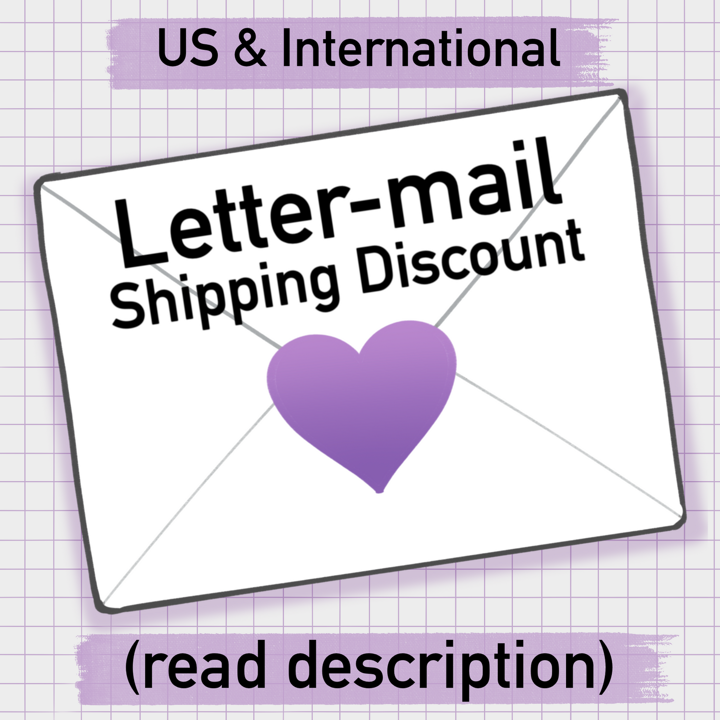 Letter-mail Shipping (US & International) - read description