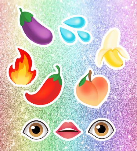Sparkly Suggestive Emoji Stickers