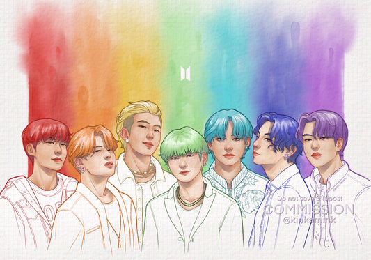 Rainbow OT7 Art Print