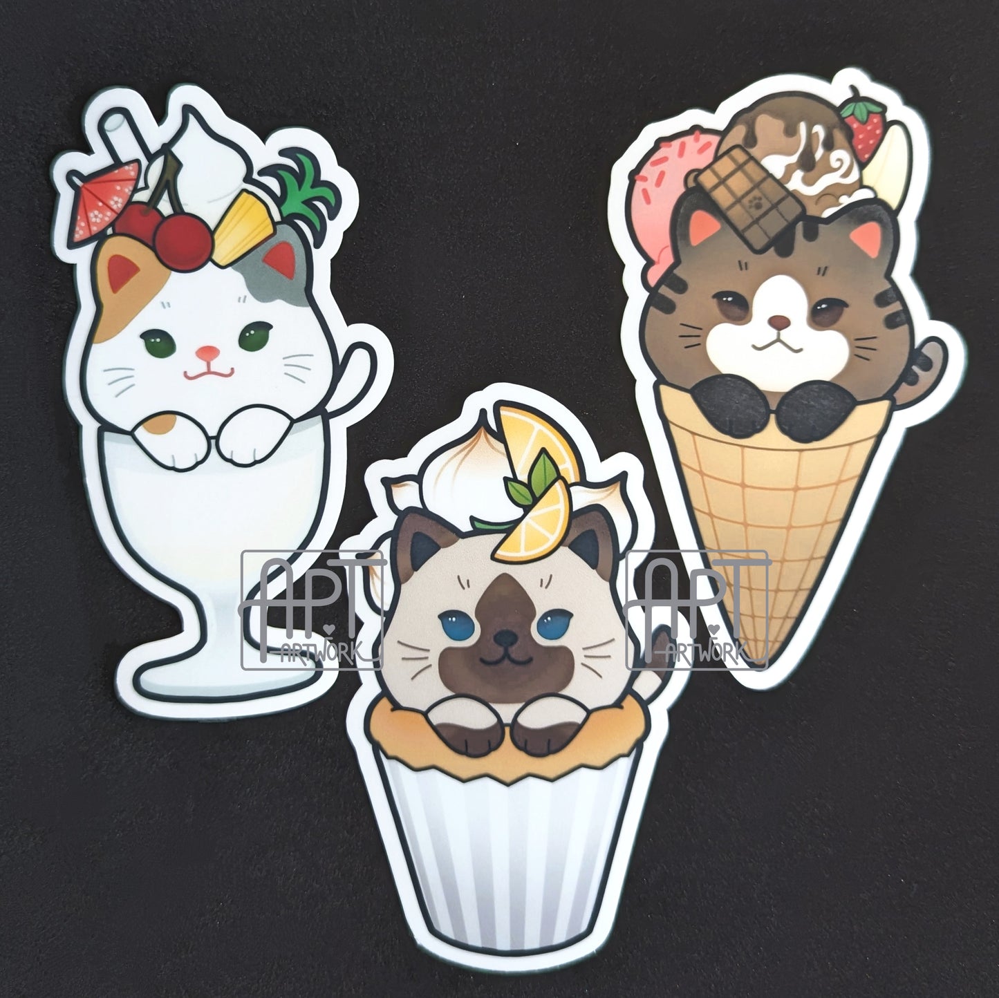 Dessert Cat Stickers