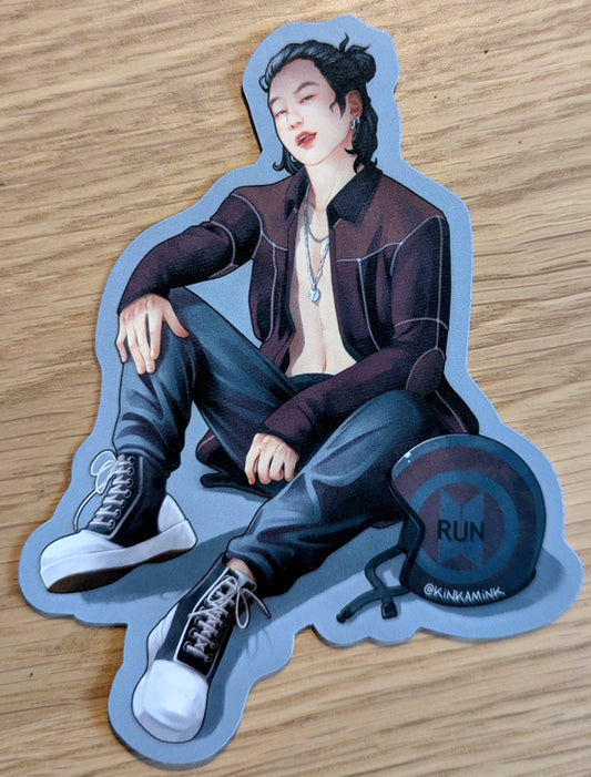 Run BTS Yoongi Sticker