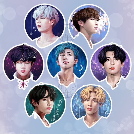 Portrait Holo Sticker Set