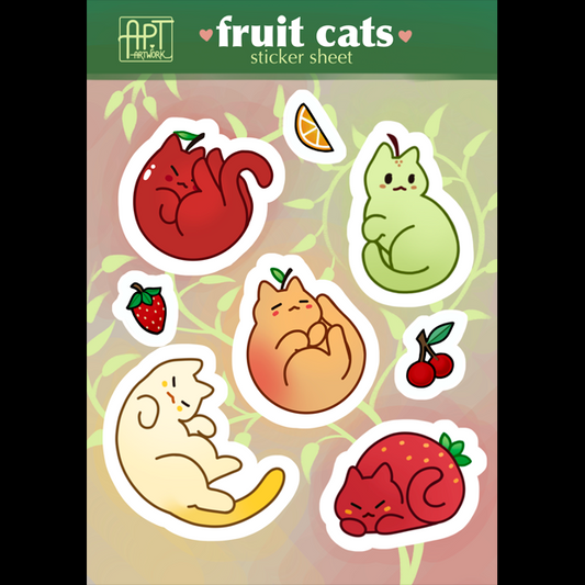 Fruit Kitties Sticker Sheet