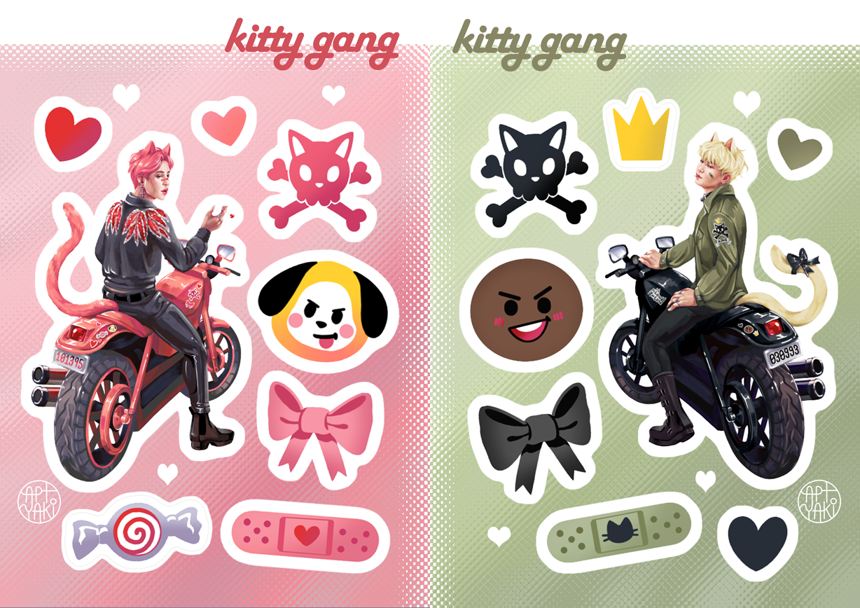 Kitty Gang Sticker Sheets