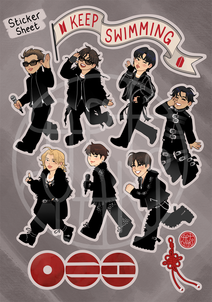 Keep Swimming Sticker Sheet