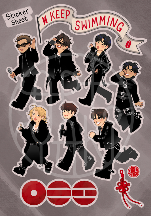 Keep Swimming Sticker Sheet