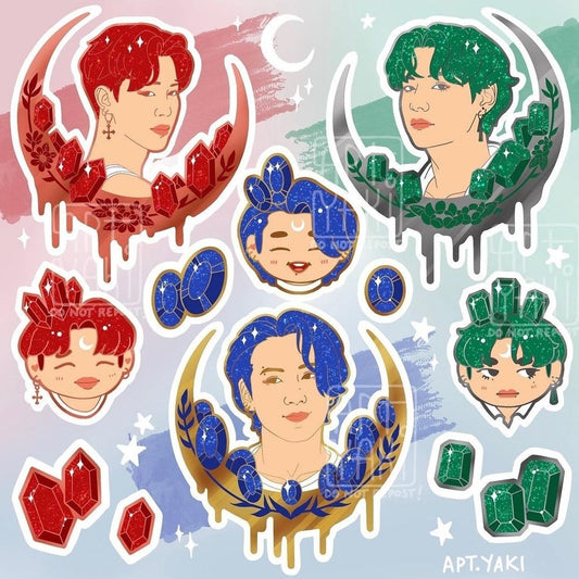 Gemstone Sticker Sheets