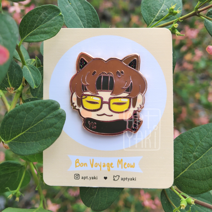 Bon Voyage Meow Pin