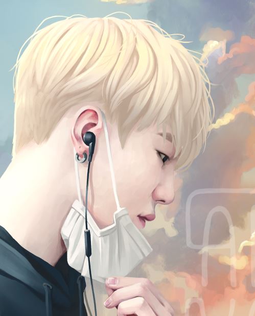 Cloud Yoongi Art Print