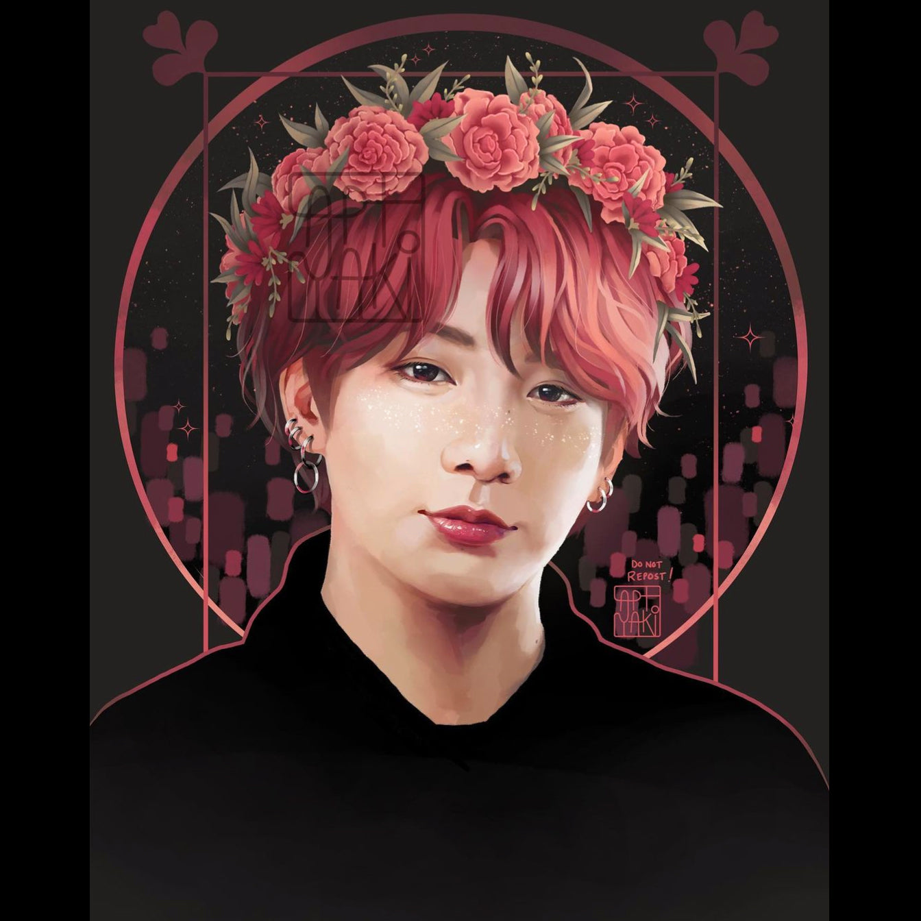 Flower Crown Jungkook art print